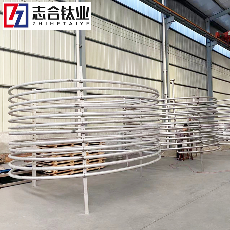 大盘管Φ50-Φ4000mm加热和冷却用钛镍锆盘管厂家量身定制现场安装